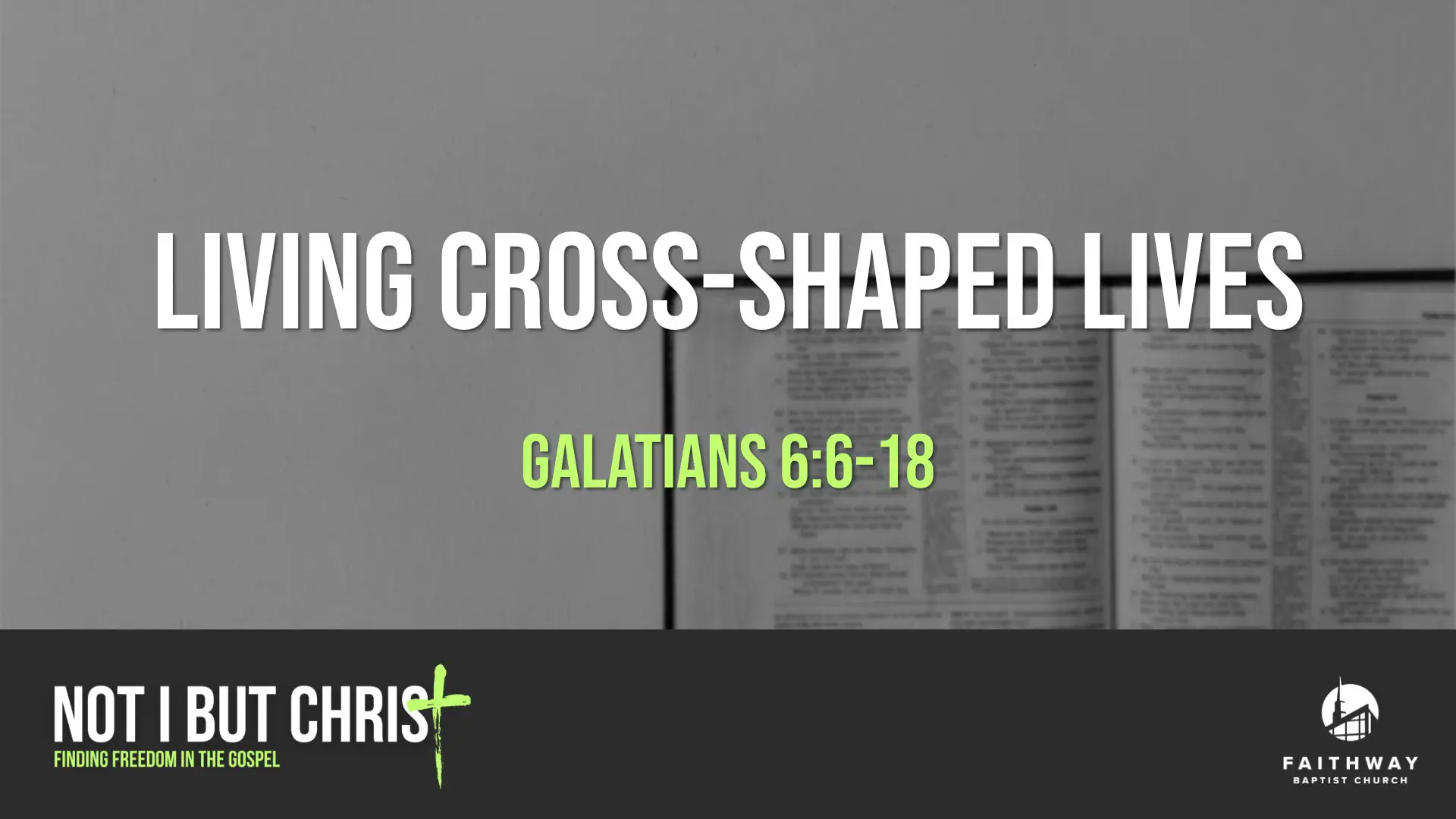 Living Cross-Shaped Lives